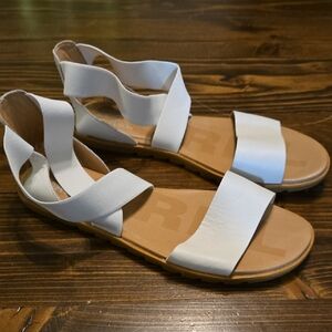 Sorel White and Tan Women's Sandals